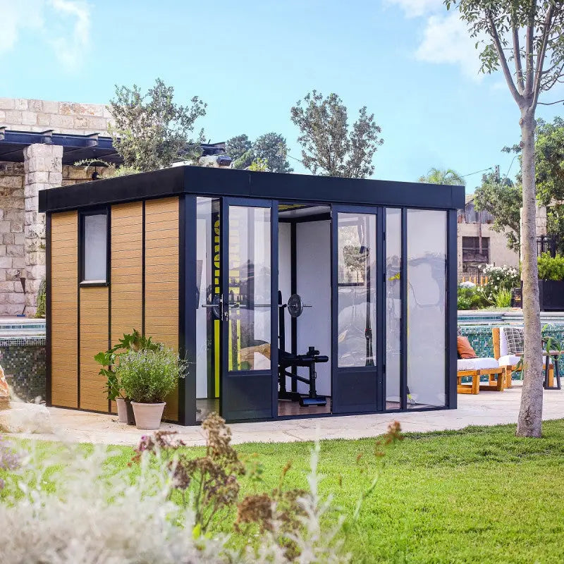 Studio de jardin en aluminium et bois composite 10,1m² - isolation triple paroi Copenhagen – Canopia by Palram Ma boutique