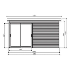 Bureau de jardin Faro 12,25m² en bois traité 28mm - SOLID Ma boutique