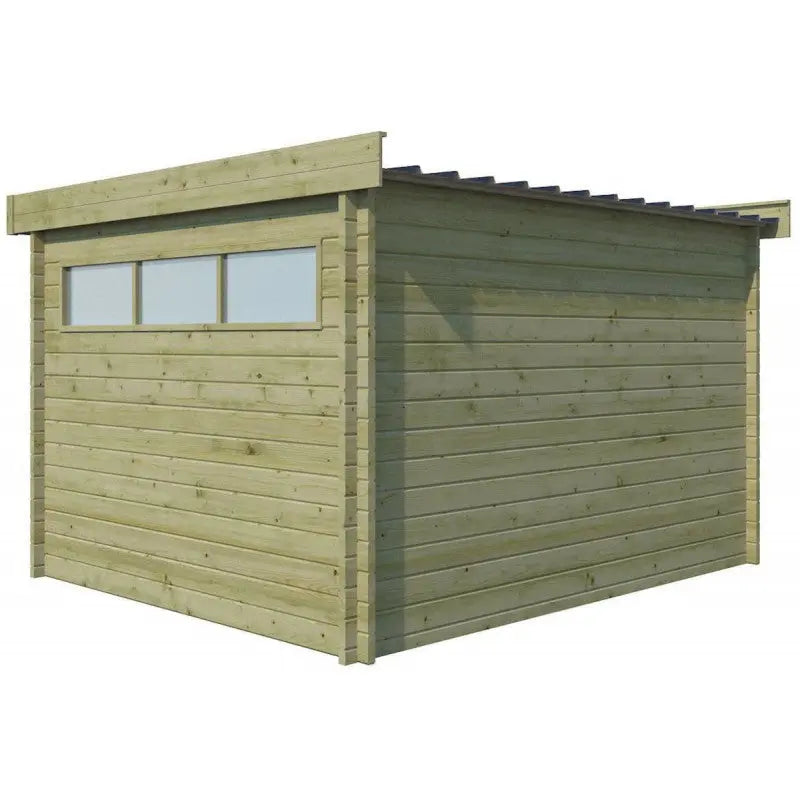 Chalet Moderne 11,84m² en bois traité 44mm avec porte double vitrée+2 fenêtres - Gardenas Ma boutique