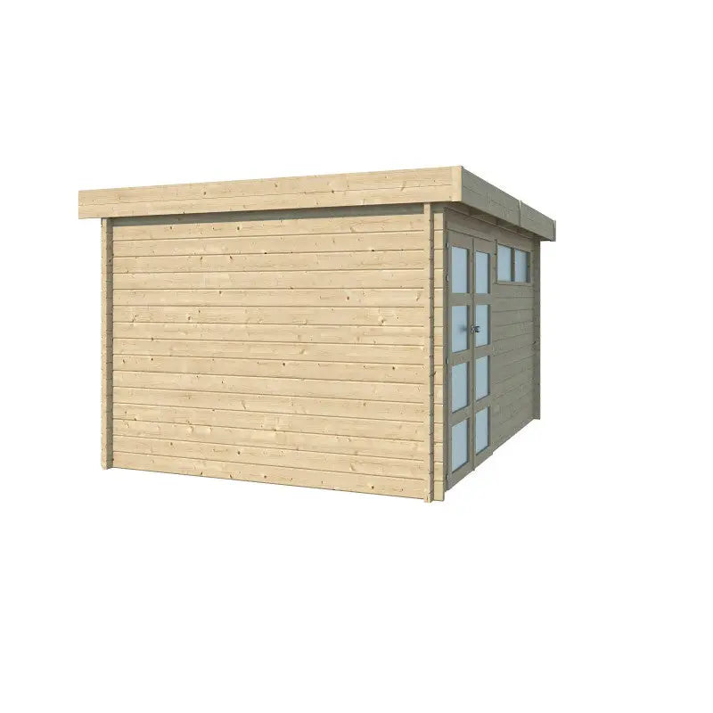 Chalet Moderne 13,8m² en bois massif 44mm avec porte double vitrée+2 fenêtres - Gardenas Ma boutique