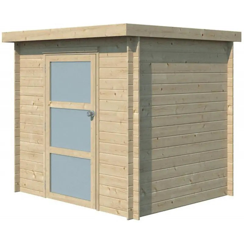 Chalet moderne Nyborg 4,04m² en bois massif 19mm avec porte simple vitrée - Gardenas Ma boutique