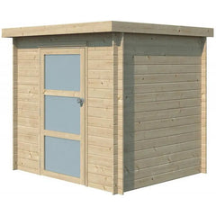 Chalet moderne Nyborg 4,04m² en bois massif 19mm avec porte simple vitrée - Gardenas Ma boutique