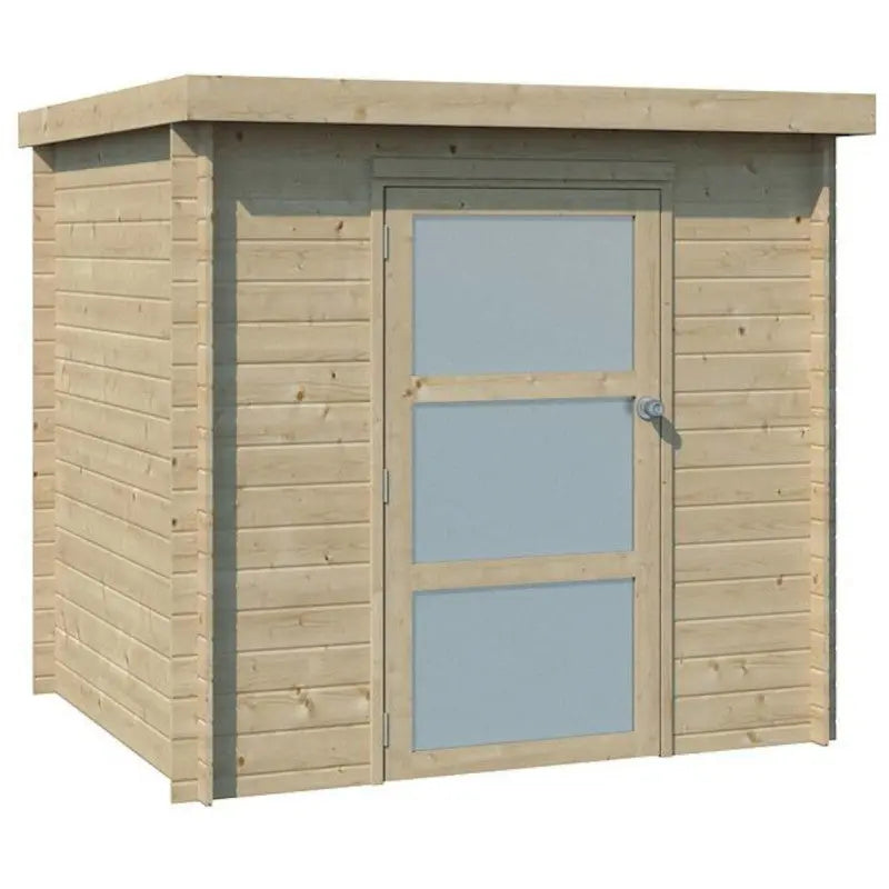 Chalet moderne Nyborg 4,04m² en bois massif 19mm avec porte simple vitrée - Gardenas Ma boutique