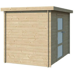 Chalet moderne Nyborg 5,2m² en bois massif 19mm avec porte simple vitrée - Gardenas Ma boutique