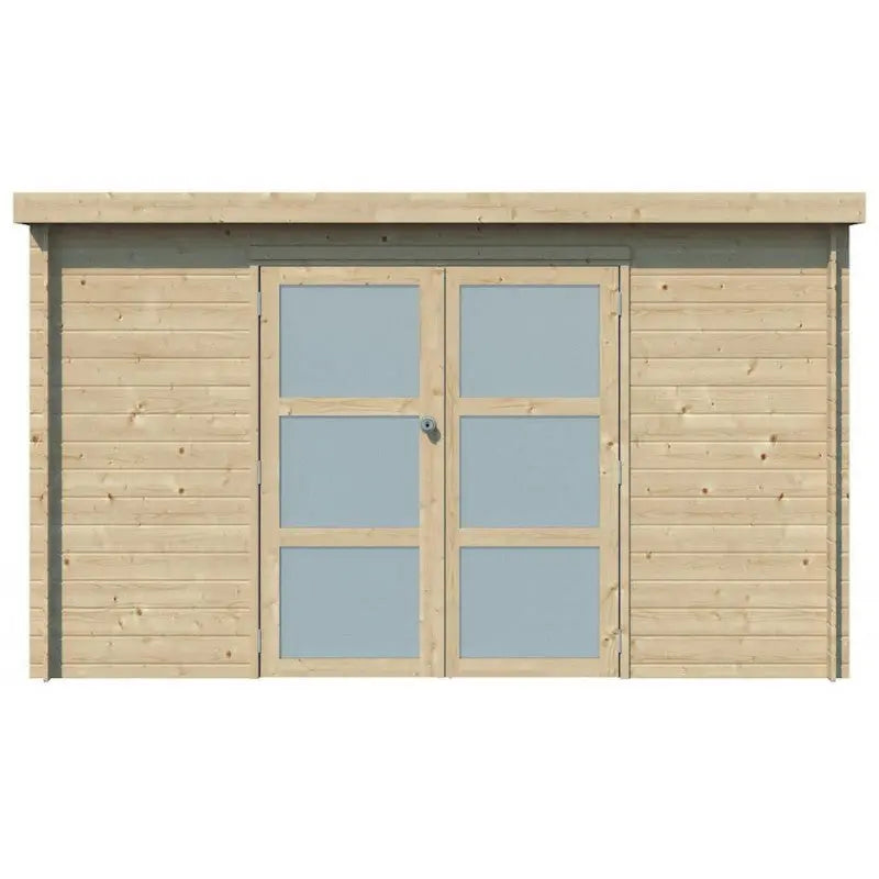 Chalet moderne Nyborg 6,36m² en bois massif 19mm avec porte double vitrée - Gardenas Ma boutique