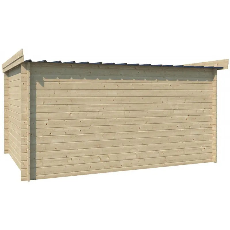 Chalet moderne Oregon 13,51m² en bois massif 28mm avec porte double vitrée+fenêtre - Gardenas Ma boutique