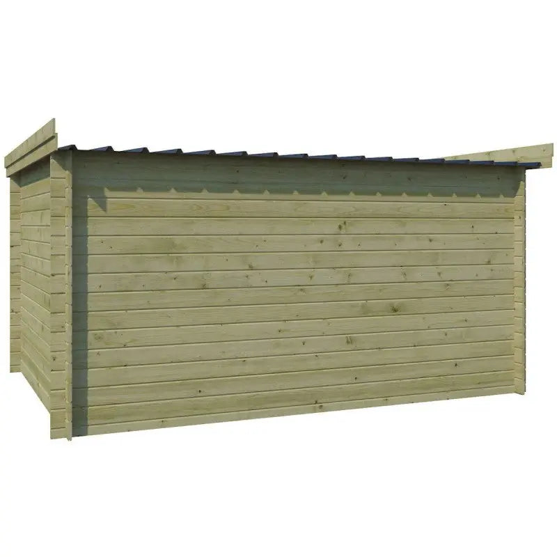 Chalet moderne Oregon 13,51m² en bois traité 28mm avec porte double vitrée+fenêtre - Gardenas Ma boutique