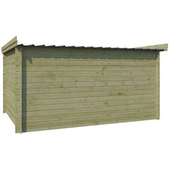 Chalet moderne Oregon 13,51m² en bois traité 28mm avec porte double vitrée+fenêtre - Gardenas Ma boutique