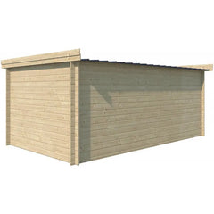 Chalet moderne Oregon 16,4m² en bois massif 28mm avec porte double vitrée+fenêtre - Gardenas Ma boutique