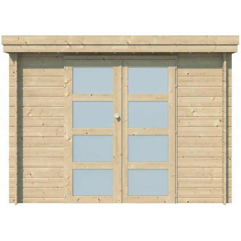 Chalet moderne Oregon 6,86m² en bois massif 28mm avec porte double vitrée - Gardenas Ma boutique