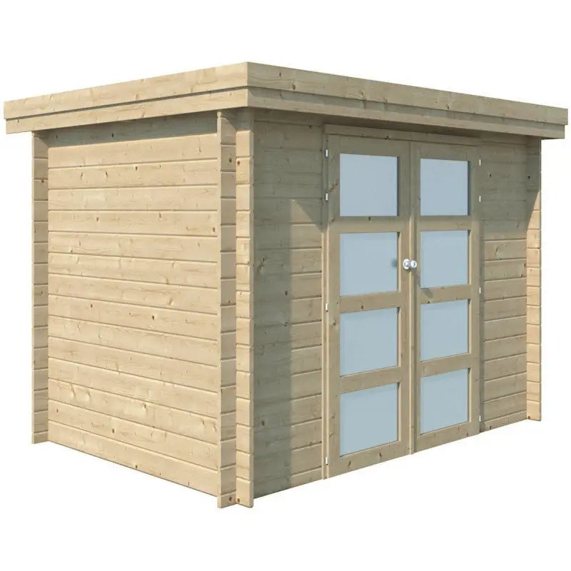 Chalet moderne Oregon 6,86m² en bois massif 28mm avec porte double vitrée - Gardenas Ma boutique