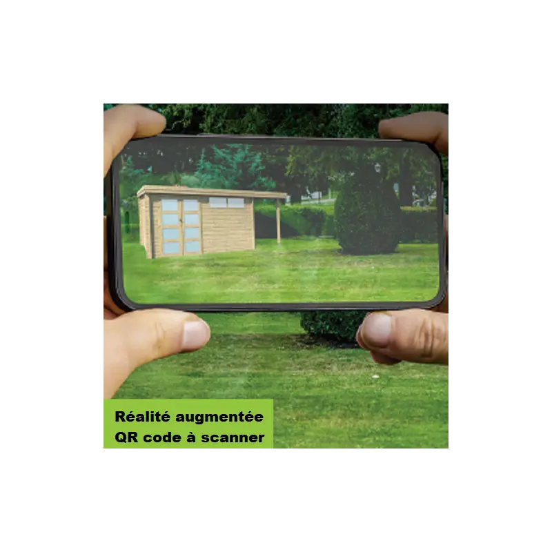 Chalet moderne Svendborg 3,23m² en bois massif 19mm avec porte simple - Gardenas Ma boutique