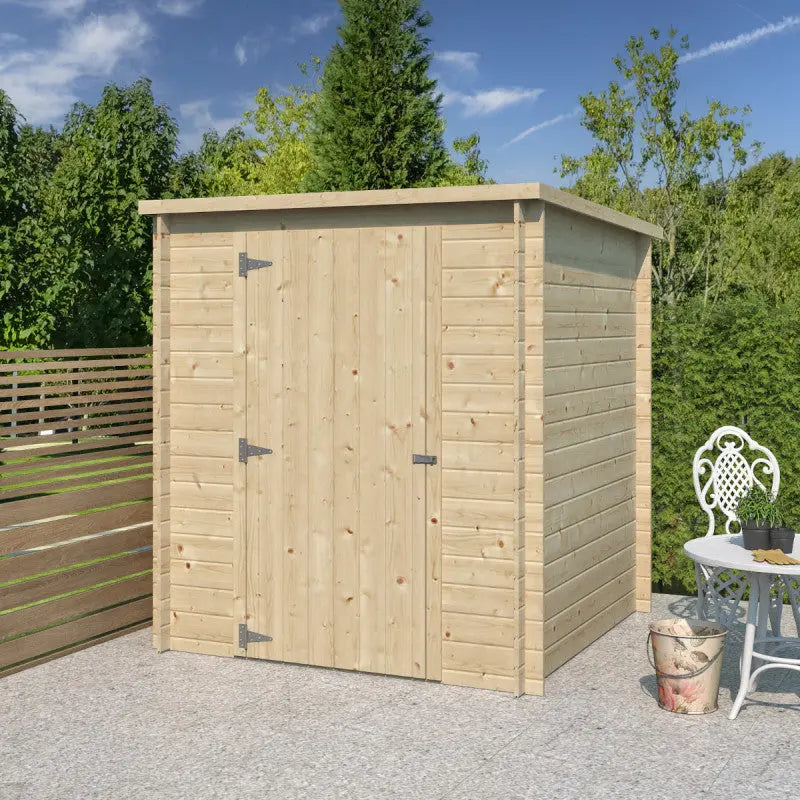 Chalet moderne Svendborg 3,23m² en bois massif 19mm avec porte simple - Gardenas Ma boutique
