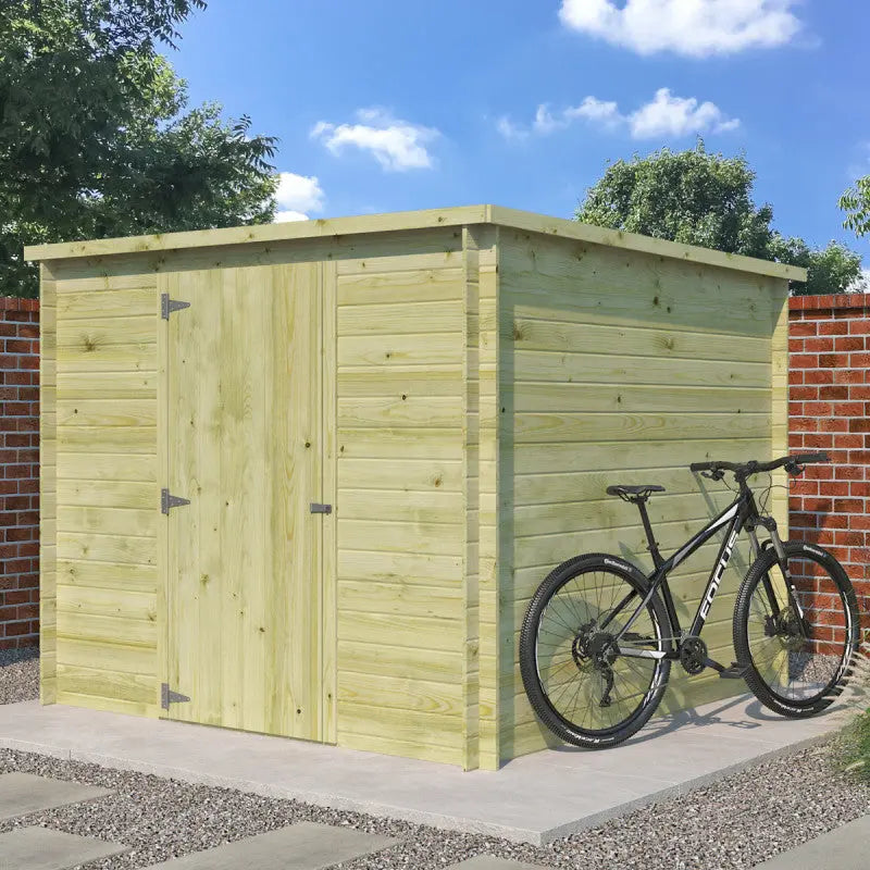 Chalet moderne Svendborg 5,81m² en bois traité 19mm avec porte simple - Gardenas Ma boutique