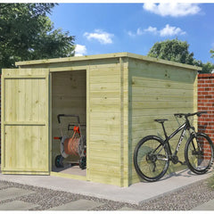 Chalet moderne Svendborg 5,81m² en bois traité 19mm avec porte simple - Gardenas Ma boutique