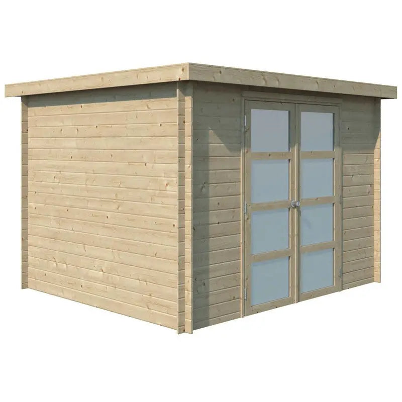 Chalet moderne Umea 8,5m² en bois massif 19mm avec porte double vitrée - Gardenas Ma boutique
