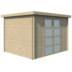 Chalet moderne Umea 8,5m² en bois massif 19mm avec porte double vitrée - Gardenas Ma boutique