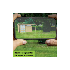 Chalet moderne Umea 8,5m² en bois massif 19mm avec porte double vitrée - Gardenas Ma boutique