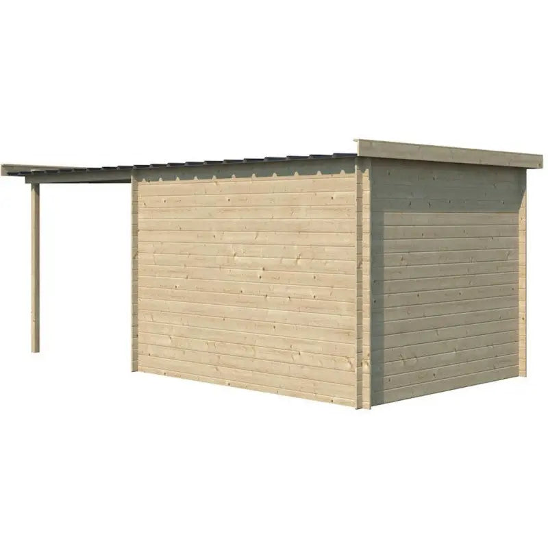 Chalet moderne Umea 8,5m² + extension 200cm en bois massif 19mm avec porte double vitrée - Gardenas Ma boutique