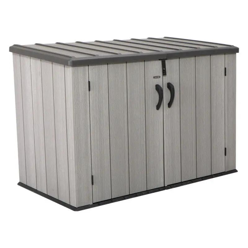 Coffre de jardin 2,06m² en PEHD imitation bois Lifetime - Habrita ESPACE EMERAUDE