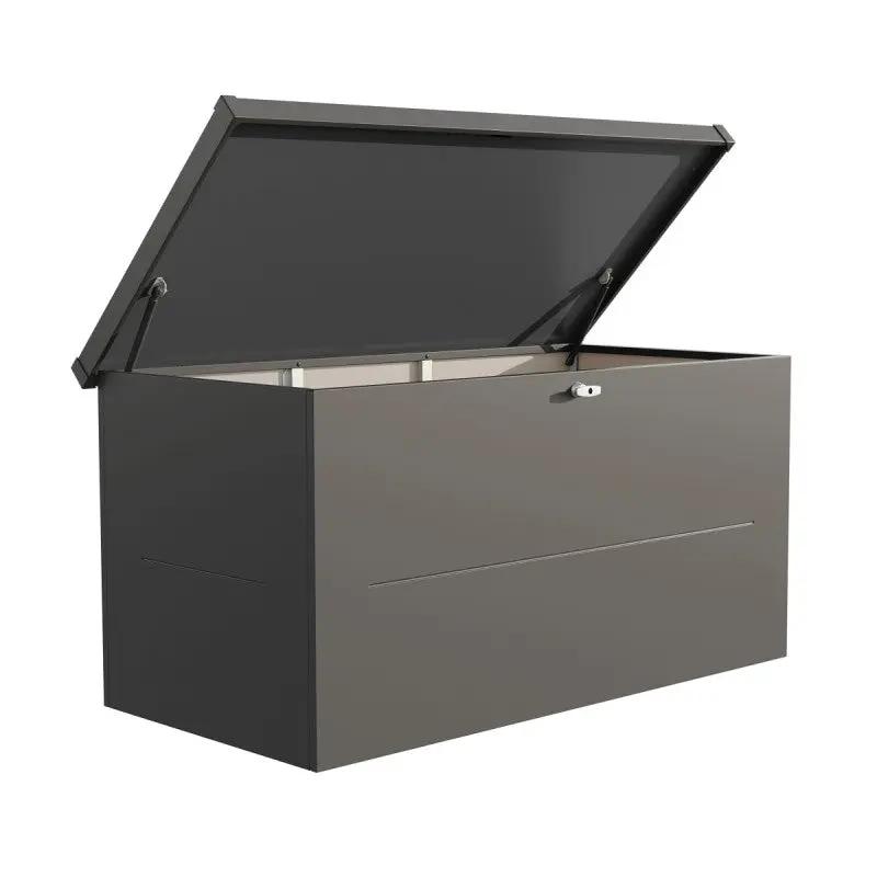 Coffre de jardin en acier galvanisé gris anthracite Nevio 160 - Telluria ESPACE EMERAUDE