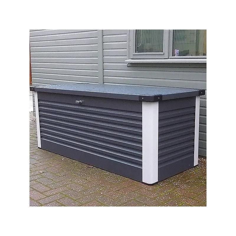 Coffre de rangement en métal anthracite 1000L Patio Box 1,46m² TRIMETALS ESPACE EMERAUDE