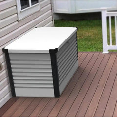 Coffre de rangement en métal blanc 750L Patio Box 1,06m² TRIMETALS ESPACE EMERAUDE