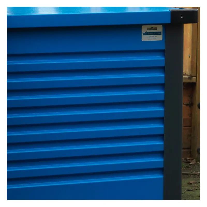 Coffre de rangement en métal bleu 1000L Patio Box 1,46m² TRIMETALS ESPACE EMERAUDE