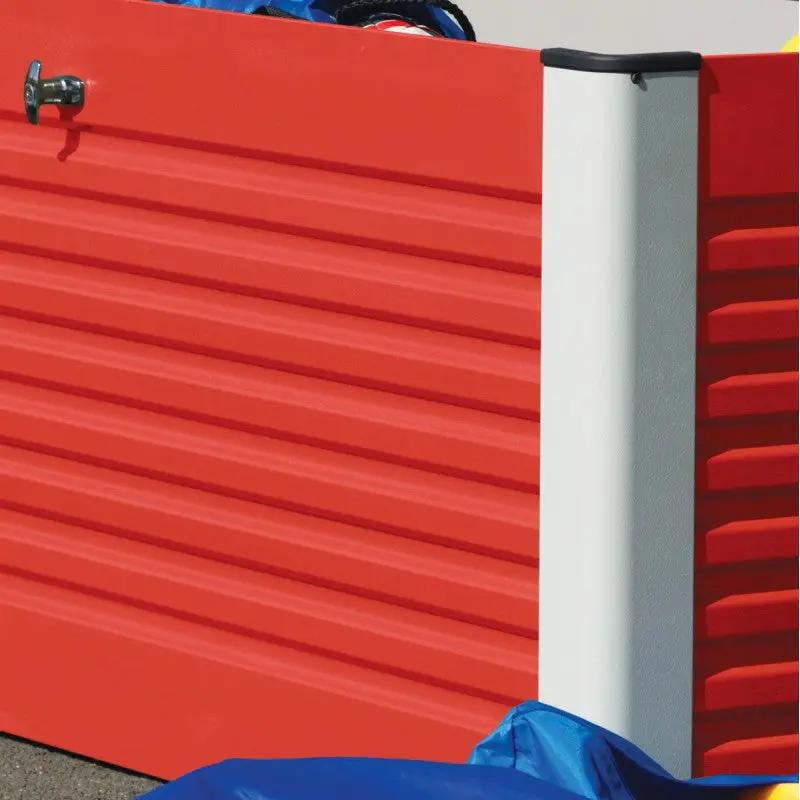 Coffre de rangement en métal rouge 1000L Patio Box 1,46m² TRIMETALS ESPACE EMERAUDE