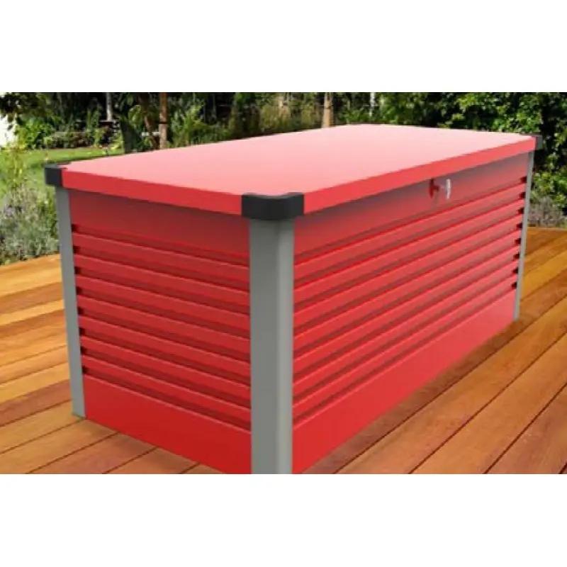 Coffre de rangement en métal rouge 750L Patio Box 1,06m² TRIMETALS ESPACE EMERAUDE