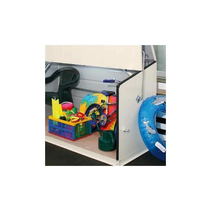 Coffre de rangement en métal Storegard 1500L crème 1,74m² TRIMETALS ESPACE EMERAUDE