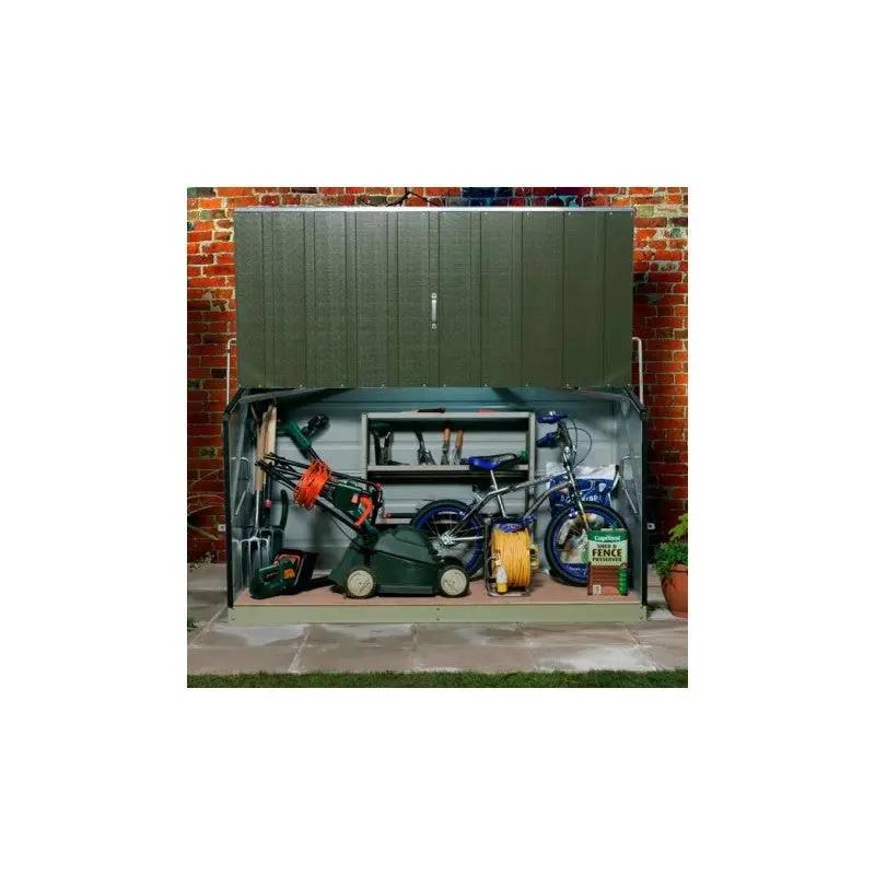 Coffre de rangement en métal Storegard 1500L vert  1,74m² TRIMETALS ESPACE EMERAUDE