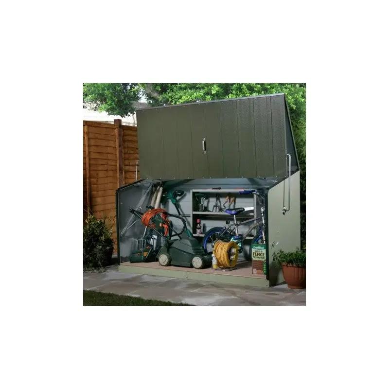 Coffre de rangement en métal Storegard 1500L vert  1,74m² TRIMETALS ESPACE EMERAUDE