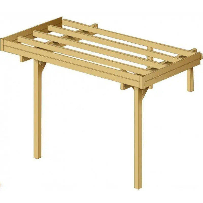 Extension en bois traité pour carport modulable 6x5x2,5m - SOLID Ma boutique