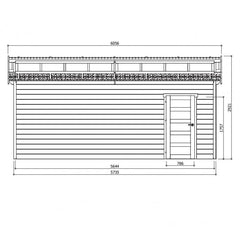 Garage Torino 20,88m² madriers 28mm avec double porte battante - SOLID Ma boutique