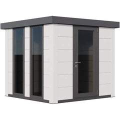 Pavillon de jardin en acier galvanisé blanc 5,7m² Luminato 2424 avec 2 fenêtres - Telluria Ma boutique