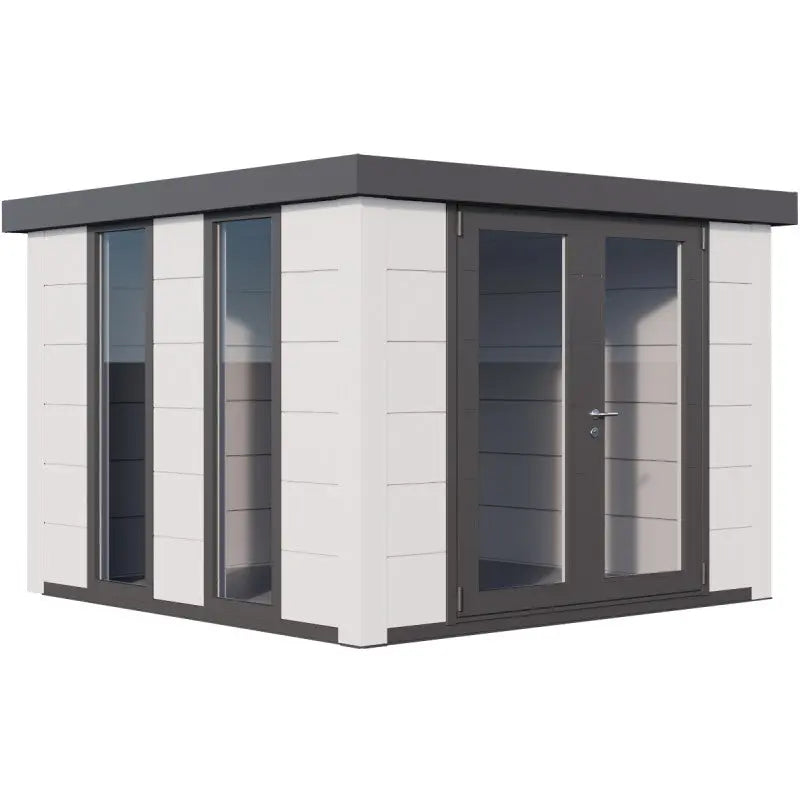 Pavillon de jardin en acier galvanisé blanc 8,9m² Luminato 3030 avec 2 fenêtres - Telluria Ma boutique