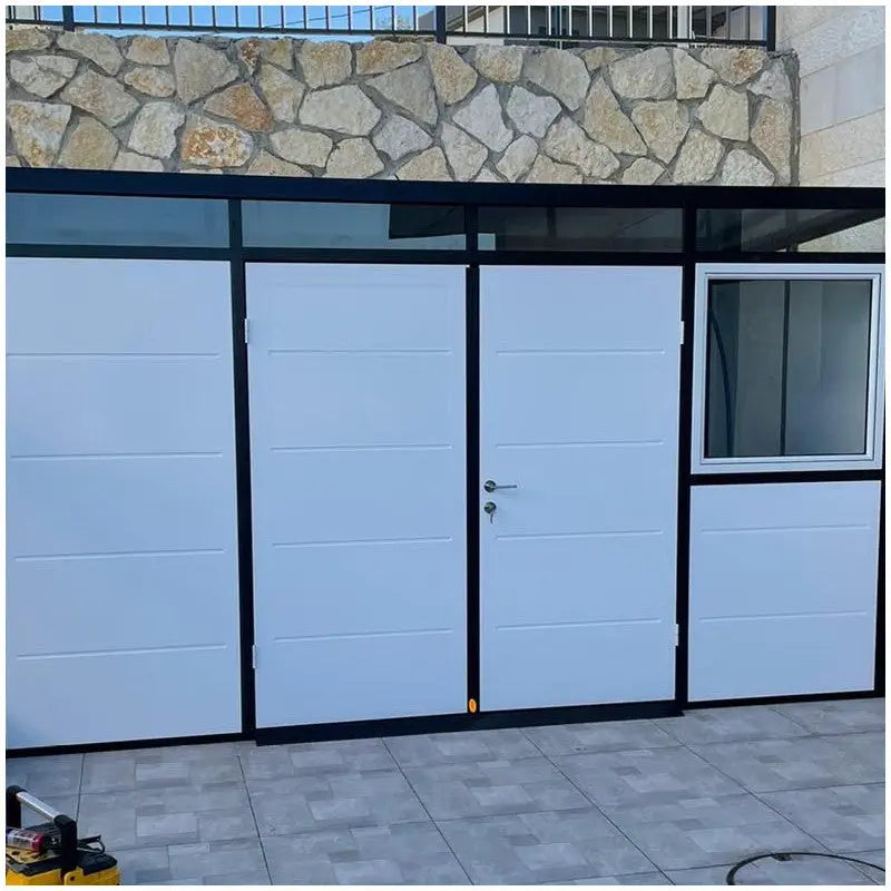 Porte double en remplacement de la porte simple structure noire - Everbox Ma boutique