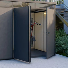 Porte double supplémentaire anthracite avec structure noire - Everbox Ma boutique