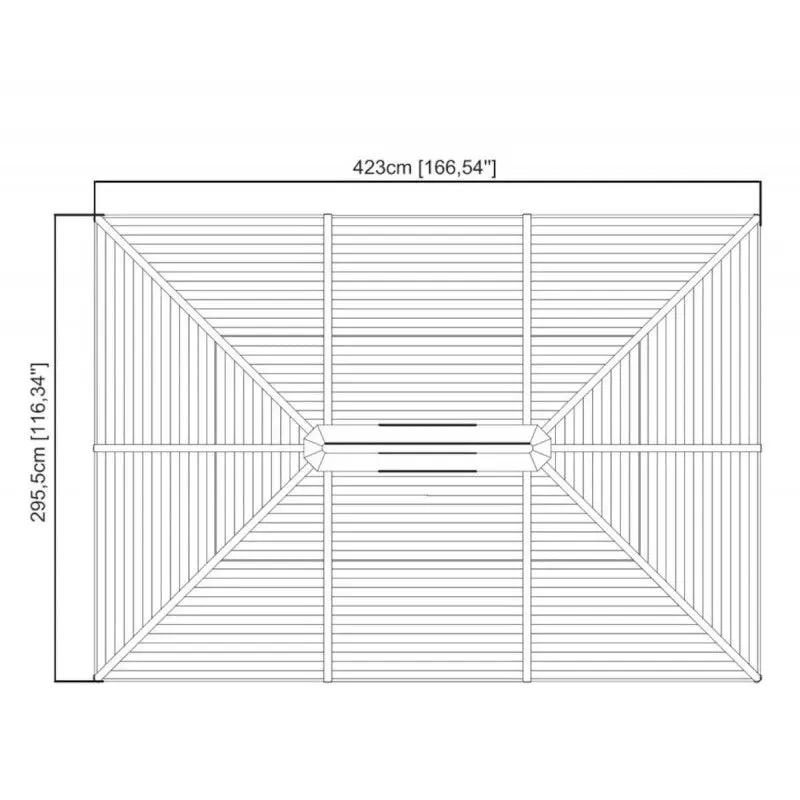 Tonnelle de jardin Ventura 296x423cm en aluminium thermolaqué – SOJAG ESPACE EMERAUDE